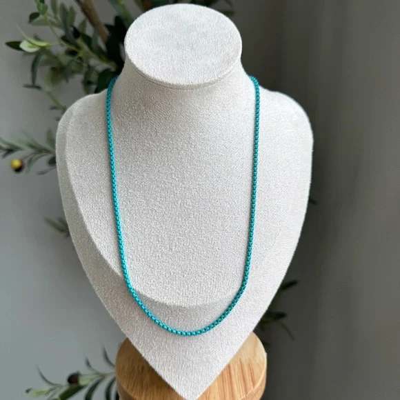 14k Plated Enameled Colorful Chain Necklaces - Picture 7 of 11